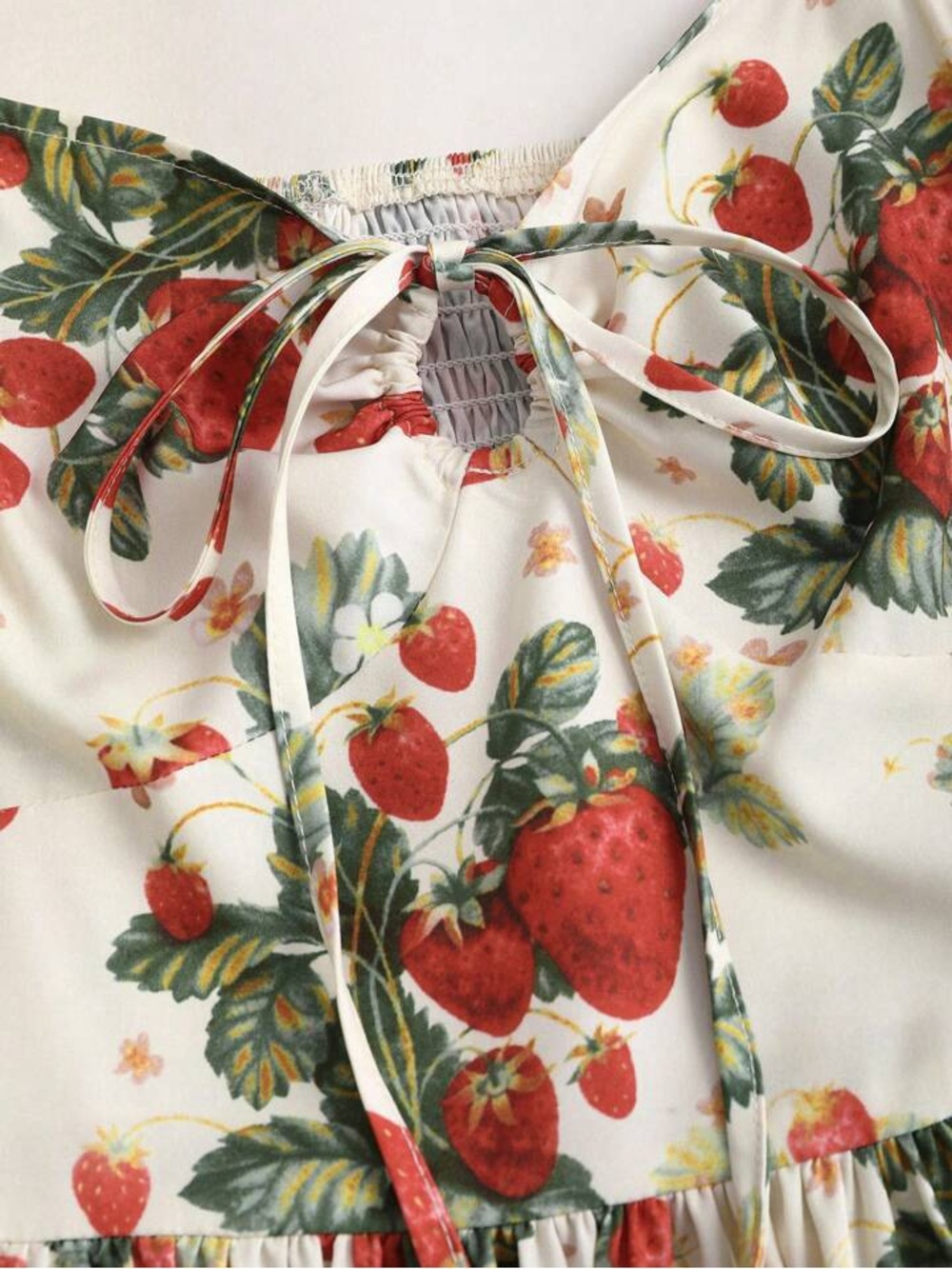 Flowy Strawberry Sundress Size XL - Picture 3 of 10